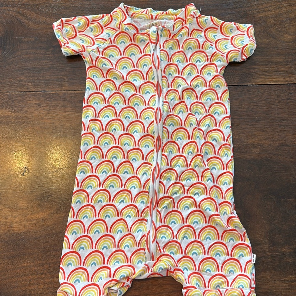 Little Sleepies rainbow Shortie size 2T